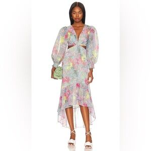 NWT $695 Alice + Olivia Katia Twist Maxi Dress in Lola's Dream - Revolve